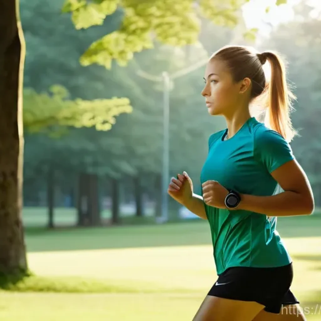 마라톤 훈련 주기화 - **Prompt 1: Serene Morning Run for Base Building**
    A lone female runner in her early 30s is grac...