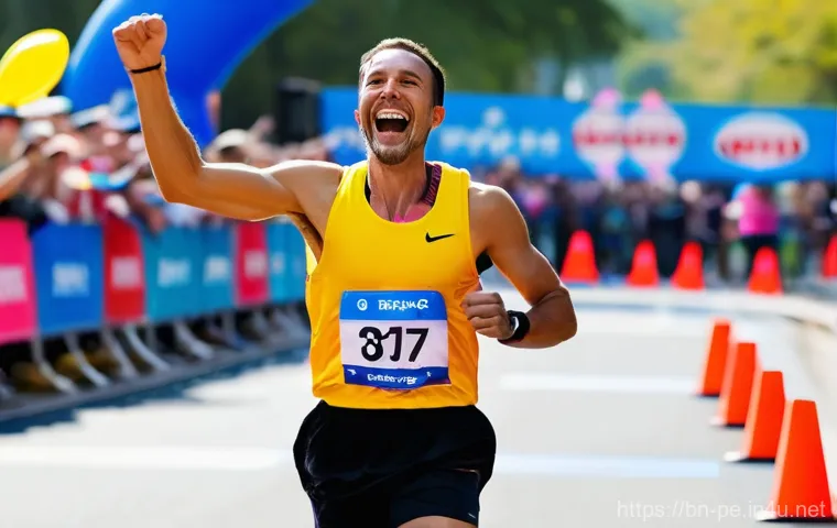 마라톤 훈련 주기화 - **Prompt 2: Intense Tempo Run on an Urban Track**
    A male runner in his late 20s is performing a ...