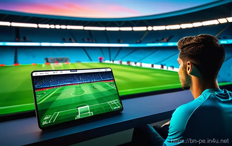 국제 스포츠 대회 분석 - **Prompt 1: Dynamic Sports Analytics in Action**
"A vibrant, dynamic shot of a professional foot...