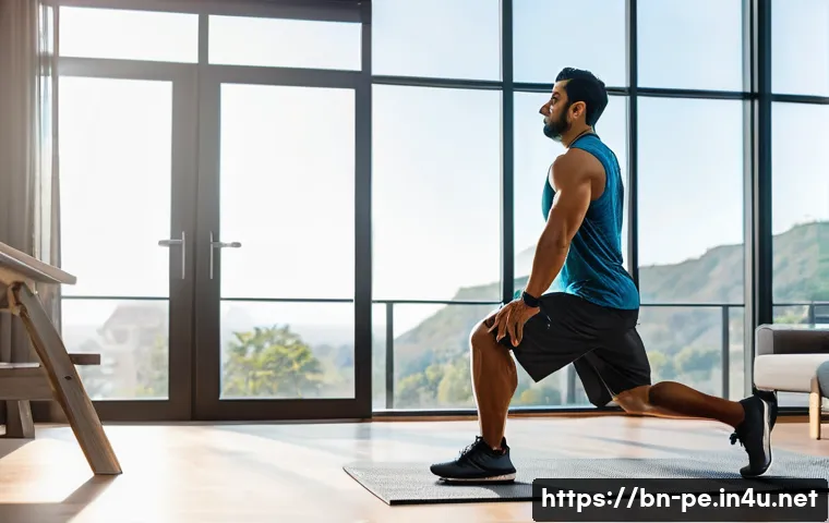 고강도 인터벌 트레이닝 효과 - A dynamic indoor HIIT workout scene showing a fit Bengali man in his 30s performing intense burpees ...